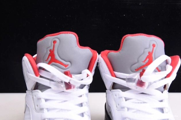 Official Maikesneakers Red Retro Air 5 Jordan Fire (2020) DA1911-102 Tongue Silver 0803